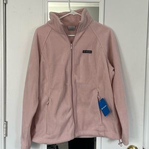 Columbia 1X Zip-Up Fleece Light Pink NWT